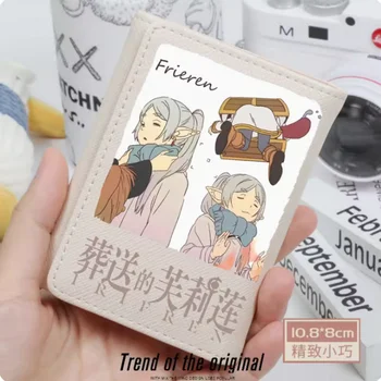 Anime Frieren la Înmormântare Moda Portofele PU Pungă Card de Monedă Hasp Sac de Bani Cosplay Cadou B418
