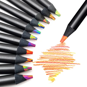 1 buc 8 Gradient de Culori Curcubeu Creioane Jumbo-Creioane Colorate Creioane Multicolore pentru Arta Desen de Colorat Schiță Aleatoare