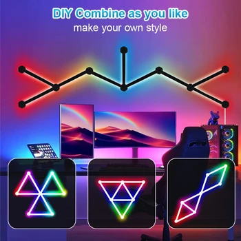 WIFI Graffiti RGB Despicare Esports Atmosfera de Lumina Conexiune Bluetooth LED Constelație Cuantice de Perete de Lumină