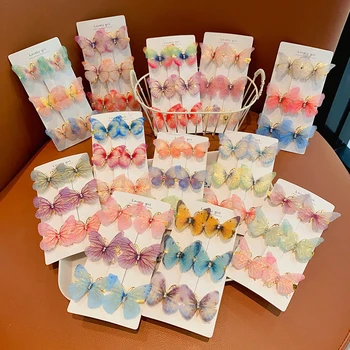 6PCS Drăguț Fluture Colorat Agrafe de Par Dulce Minunat Ornament Agrafe de par pentru Copii Fete Simulat Zână Fluture Accesorii de Par