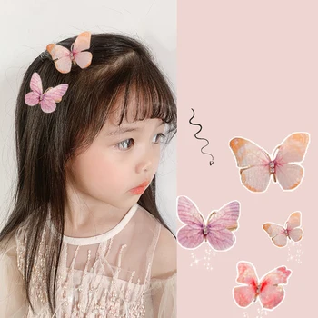 6PCS Drăguț Fluture Colorat Agrafe de Par Dulce Minunat Ornament Agrafe de par pentru Copii Fete Simulat Zână Fluture Accesorii de Par