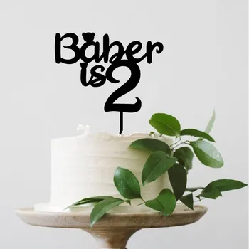 Personalizat, Acrilic Happy Birthday Cake Topper cu Numele și Vârsta, Personalizate copil negru Tort Joben Party Decor