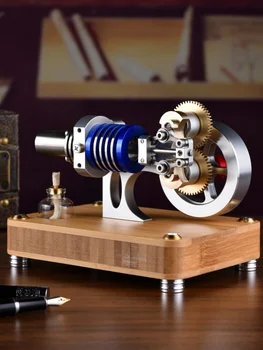 Reductor Coaxial Motor Stirling de Precizie Piston Metal Motor de Model de Kit de Știință și Educație Fizică Experiment Jucărie - M20-TZ-01