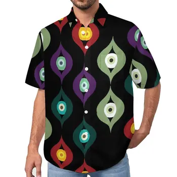 Deochi De Imprimare Vacanta Tricou Colorat Ochii Casual De Vara Tricouri Om Street Style Bluze Cu Maneci Grafic Haine Plus Dimensiunea