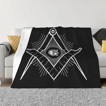 NOI Masonice Francmason Pături și Aruncă Super Moale Termică Interioară în aer liber Pătură pentru Camera de zi Dormitor Călătorie