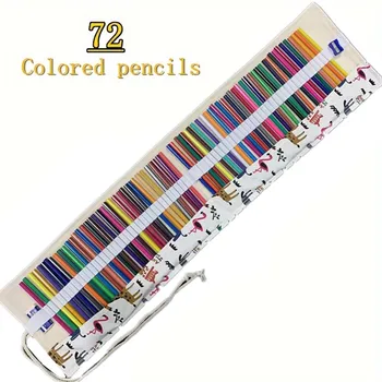Ieftin 2 In 1 12/24/48 Creioane colorate Set Portabil de Papetărie de Stocare Creion Cazul Copiilor Profesionale Pictura Creioane colorate