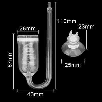 Mușchi de CO2, Pulverizator Rezervor de Sticlă cu Bule Reactor Acvariu CO2 Difuzor Cu ventuza DIY Pentru Rezervor de Pește Plante Solenoidului Regulatorului