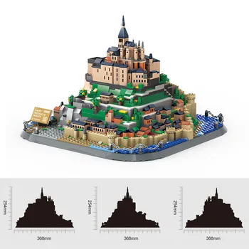 Franța Mont Saint-Michel Villa Jucarii Model De Stradă Din Lume Decor Asambla Blocuri Prietenii Jucarii Pentru Baieti Jucarii Copii