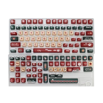 Îmbunătățește Tastatura cu design Elegant de Crăciun Taste pentru 61/87/96/98/104/108 Tastatură Mecanică Bucurați-vă de Precise Tastarea T5EE