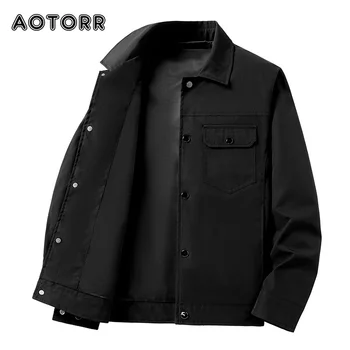 Bărbați Sacou Casual Primavara Confort Guler De Turn-Down Coat De Culoare Solidă De Simplu Masculin Jachete De Înaltă Calitate, Haine Om Streetwear