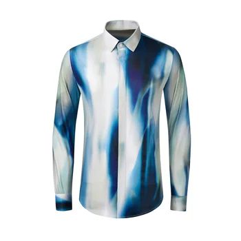 De înaltă Calitate Bijuterii de Lux pentru Bărbați Cămăși Plin Casual cu Maneci Florale Bărbați Dressing Tricouri mai Recente Slim Shirt Pentru Mengood
