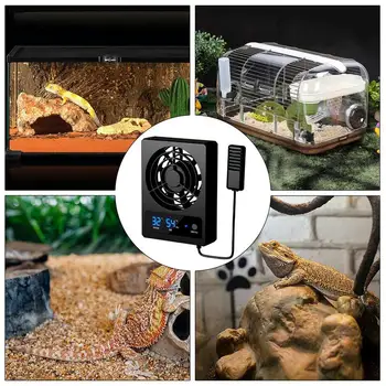 Ventilator Pentru Reptile Cabina Inteligent al Ventilatorului de Răcire Cu LED Vânt Puternic, Zgomot Redus Pentru Amfibieni Reptile Serpi