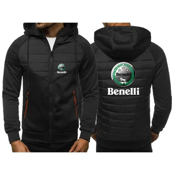 Benelli 2024 Noi Oamenii de Toamnă Și de Iarnă de Imprimare de Culoare de Potrivire Designe Casual Cald Confortabil cu Fermoar Căptușit Jachete de Blana
