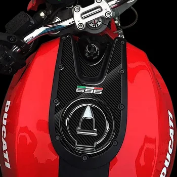 Pentru Ducati Monster 696 2008-2014 3D Carbon-uita-te Motocicleta Gaz Combustibil Autocolante Capac Rezervor Tampon de Protecție