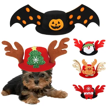 Animale De Companie Pălărie De Crăciun Pac Puppy Dog Accesorii Pentru Mici Și Mijlocii Câini Pisici Costum De Câine Reglabil Pălării Pentru Costume De Animale De Companie Consumabile Pentru Animale De Companie