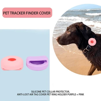 Guler De Câine(2 Bucăți), Silicon Guler Pentru Animale De Companie Caz Pentru Apple Airtags , Anti-A Pierdut Aer Tag Caz Pet Buclă Titular