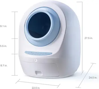 Ușor De Curățat App Inteligent De Control Anti-Pinch/Miros-Îndepărtarea Design Extra Large Automat De Auto-Curatare Litiera Pentru Pisici