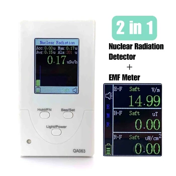 1Set Geiger Dozimetru Detector de Radiații Nucleare 3 Moduri de Alarmă EMF Meter Plastic