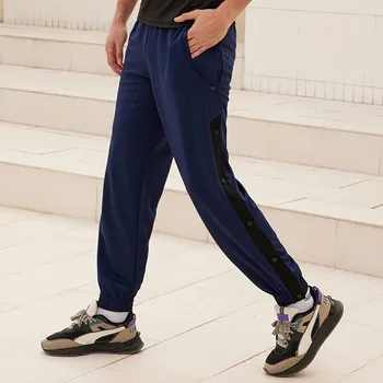 Pantaloni sport Barbati Casual pantaloni de Trening de Moda deschidere Laterală Buton-jos Pantaloni de Moda de Talie Elastic Pantaloni Pantaloni Hombre