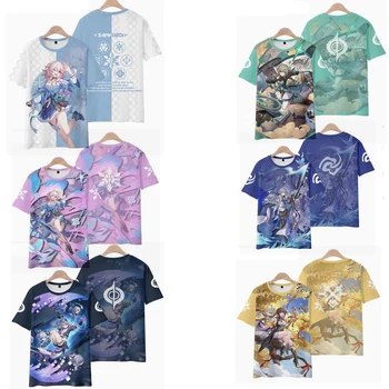 Anime Honkai: Steaua Feroviar 3D Print T Shirt Femei Bărbați Dan Heng 7 Martie Himeko Welt Yang Tingyun Qingque Seele Cosplay Costum