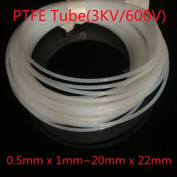 PTFE Tub ID 0.3-0.6-0.8-1-1.2.1.5-1.6-1.8-2-2.5-3-4 mm F46 Capilar Izolate Furtun Rigid Conducta de Temperatura Rezistenta la Coroziune