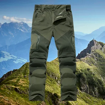 Mens Outdoor Uscare Rapidă Pantaloni Respirabil Pliabil Două Tăiat Pantaloni Absorbție Rapidă Uscare Drumeții Pantaloni Sport Pantaloni Scurți Casual