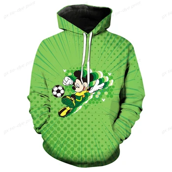 Marca Disney Fotbal Bărbați în Uniforme Noi de Toamna Casual Hanorace Jachete Barbati Copii Top Mickey Mouse-ul de Imprimare Hanorace Hanorac