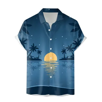 Elegante, Cămăși Pentru Bărbați 2023 Designer De Vara Tricou Hawaii Moda Maneca Scurta Camasa Hawaiian Beach Topuri Casual Blusas Camisas
