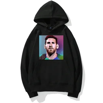 2023 Messi tipărite adult hanorac negru toamna și iarna catifea bărbați și femei tricou casual sport top