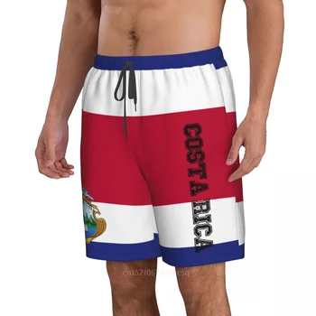 2023 Vara Poliester Costa Rica Țară Steag 3D Imprimate Bărbați pantaloni Scurți de Plajă Buzunar Rulează Pantaloni de Vara