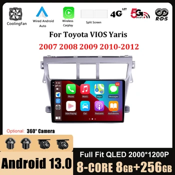 Radio auto Multimedia GPS de Navigare Wireless Android Carplay 13 9 inch ecran pentru Toyota Vios Yaris 2007 - 2012
