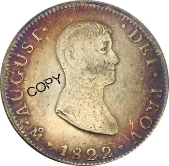 Mexic Primera Imperio Agustin Iturbide 1822 MO JM 8 Reales Alama Placat cu Argint Copia Monede MONEDE Comemorative