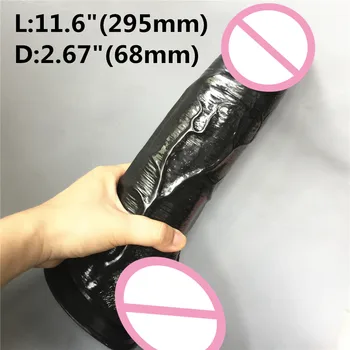 11.6 inch (295mm) super Mare Realist Vibrator Super Gros Vibratoare Imense Robust ventuza Penisului Penis pentru Femei Cal Penis artificial