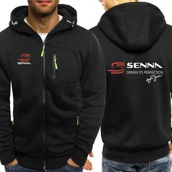 2024 Bărbați Ayrton Senna Nou Toamna Fierbinte De Vânzare De Imprimare Hanorac Cu Mâneci Lungi Vrac Montarea Fashion Street Casual Cu Fermoar Hoodeds Sus