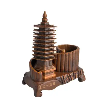 Perie Stilou Titularul Decor Sculptura 9 Straturi Retro Turn Pagoda Statuie