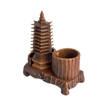Perie Stilou Titularul Decor Sculptura 9 Straturi Retro Turn Pagoda Statuie