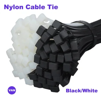 5*150/200/250/300mm 100BUC Eliberabil cabluri nailon poate pierde slipknot lega ambalaje reutilizabile din Plastic Zip Tie wrap Curea