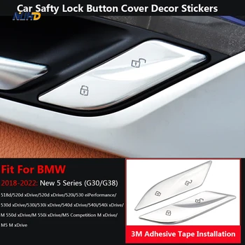 Auto Door Lock Buton Comutator Capac Capitonaj Protector Patch-uri Pentru BMW Seria 5 G30 G38 Auto Autocolante de Interior Accesorii de Decor
