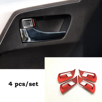 Pentru Toyota RAV4 2016 2017 Plastic ABS Mașină Roșie ușă interioară Castron protector de Acoperire cadru Trim Decor interior, accesorii Auto