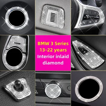 Pentru BMW Seria 3 F30 F31 F34 F35 G20 G21 13-22 Ani Volanului Butonul de Diamant Decor Cristal Interior Autocolant Accesorii