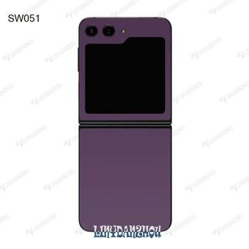Simplu ES Culoare Decal Piele pentru Samsung Z Flip5 4 3 5G Spate Ecran Protector de Acoperire de Film 3M Folie Modifica Autocolant