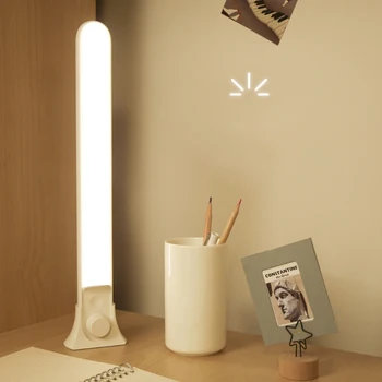 Lampa LED Senzor Montat pe Perete, Lumina Citire USB Reîncărcabilă Lampă de Birou Portabil Lampă de Urgență Infinit Estompat Camping Lumina