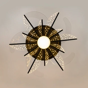 Acasă decorative led lămpi de Tavan Candelabru fan dormitor ventilator de Tavan cu led-uri de lumină și de control ventilatoare de Tavan cu corp de iluminat