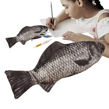 Pește Creion Husă De Caz Creion Pește Pen Sac De Noutate, De Nylon, Design Realist De Pește În Formă De Creion Caz Pentru Fete Baieti Cadouri