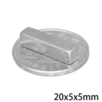 10~100BUC 20x5x5 mm Puternici Magneți Bloc 20mmX5mm N35 Magnet Neodim 20x5x5mm Permanenți NdFeB Magnetic 20*5*5 mm