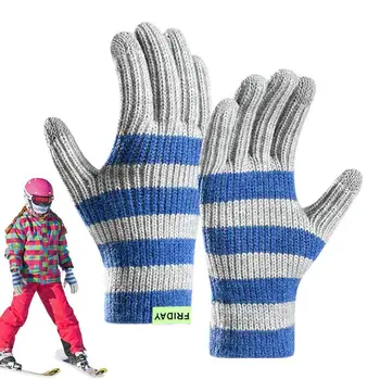Tricotate Mănuși Îngroșa Mănuși Cu Degete Touch Screen De Pluș Mănuși De Cald Elastic Ciclism Mănuși Pentru Ciclism, Alpinism Exercițiu