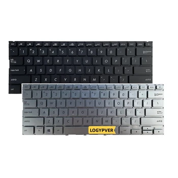 NE Tastatura pentru ASUS Zenbook 14 UX433 UX433F UX433FA UX433FN UX433FL UX434 U4300F Laptop engleză Argintiu Negru cu iluminare din spate