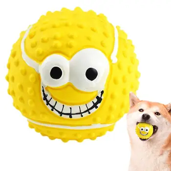 Animale De Companie Latex Bile Scartaie Jucării Pentru Câini Amuzant Bouncy Mestecat Faceballs Câine Cățeluș De Jucărie Pentru Mediu Mic Caini Catei Pisici Pisoi