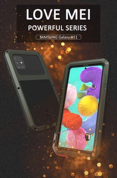 DRAGOSTEA MEI Puternice Caz de Telefon Pentru Samsung Galaxy A51 A52 A53 A71 Metal Armor Șoc Murdărie Dovada de Apă Cazuri Pentru Galaxy A41