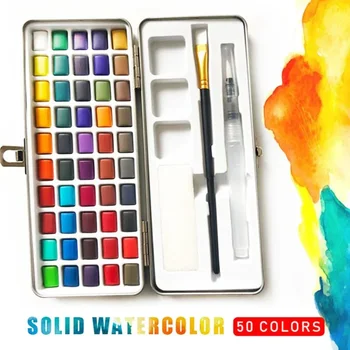 Solid Vopsele Acuarelă Culori de Apă Set pentru Pictura Arta Nail Design 224
